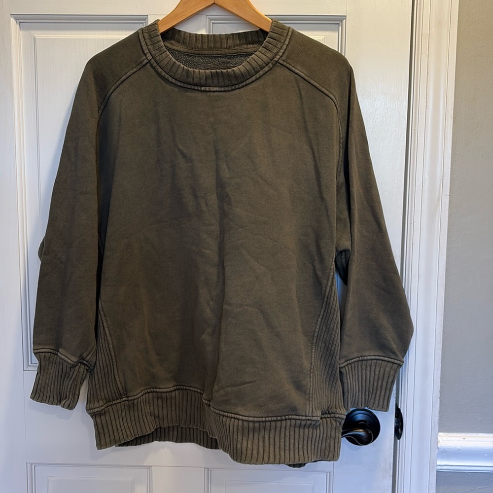Aerie green Crewneck Sweatshirt Relaxed Fit